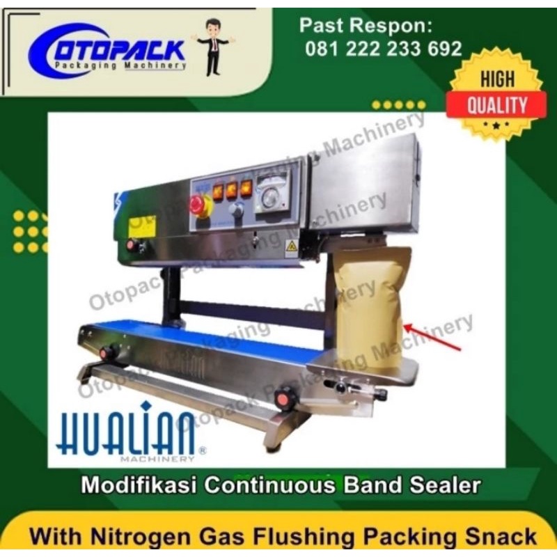 Modifikasi Mesin Continuous band Sealer  Nitrogen Gas