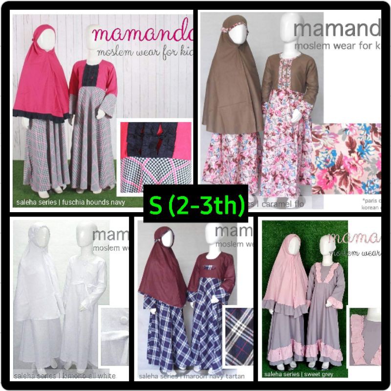 Gamis Anak Perempuan 2-3th | MAMANDA Original | Saleha Series