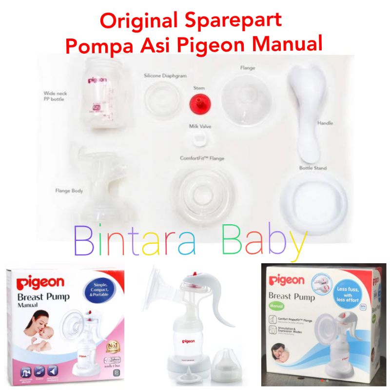 Pigeon Sparepart Pompa Asi Pigeon Breast pump Manual Original / Corong Pigeon Manual Tuas Handle Diafragma Pigeon