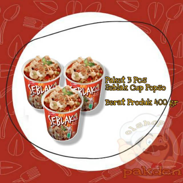 

PAKDEN SEBLAK CUP BANDUNG PAKET 3 PC / POPSO / SEBLAKSERUPUT / OLSHOPPAKDEN