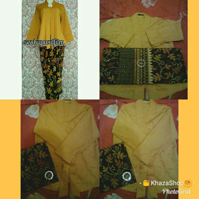 (cod) Setelan Kebaya Kutu Baru Floy Gold Terlaris