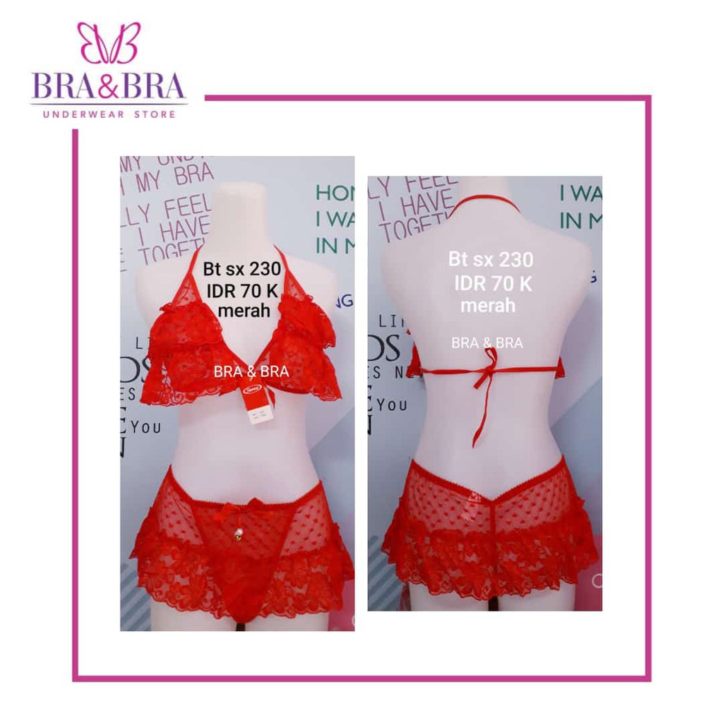 Baju Tidur Sexy Sorex 230 Setelan Bikini Gstring