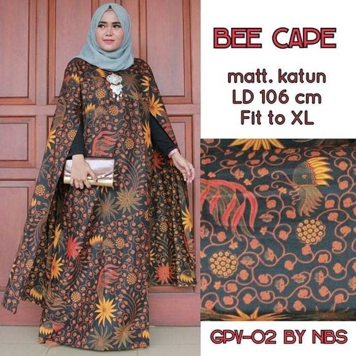 GAMIS WANITA xl jumbo unik cape gamis maxi kaftan batik pesta baju UKURAN atau SIZE PRODUK TERBATAS
