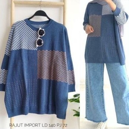 Kaos rajut import ld 140 cm