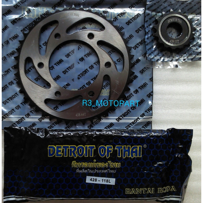 Gir set/Gir Rantai Paket/Chain Kit Baja Scorpio Old/New Z Detroit Of Thai #No Ori/Indopart/Aspira