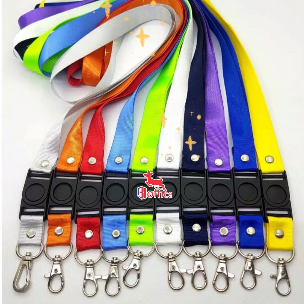 TALI JADI STOPER 2 cm/ Tali Id Card 2cm / Tali idcard /Tali lanyard /Gantungan Nametag /Poliester Ca