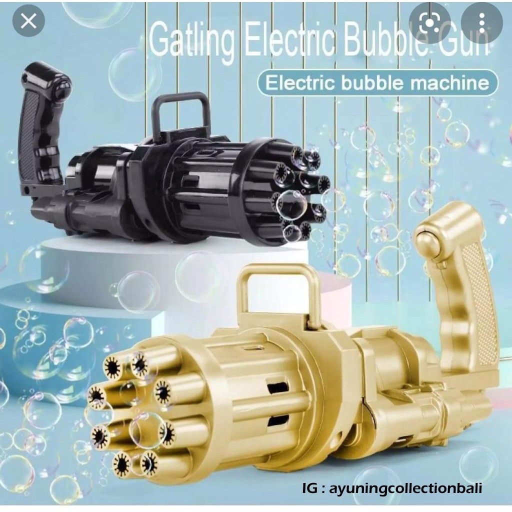 Jual Mainan Bubble Gun Pistol / Gatling Gun Bubble/ Pistol Gelembung