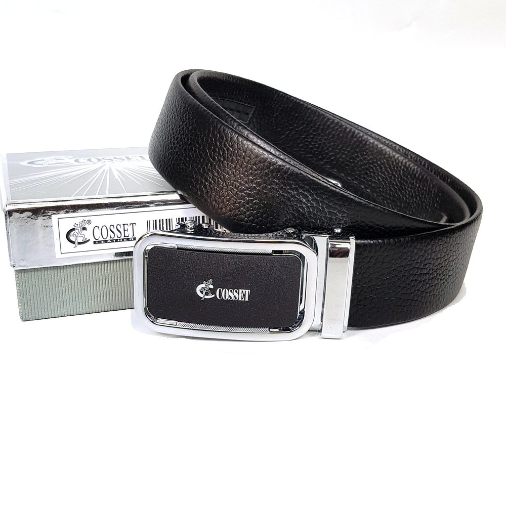 Paling Murah GESPER IKAT PINGGANG REL KULIT PRIA IMPORT COSSET REL BLACK | Toko makmur jaya abadi