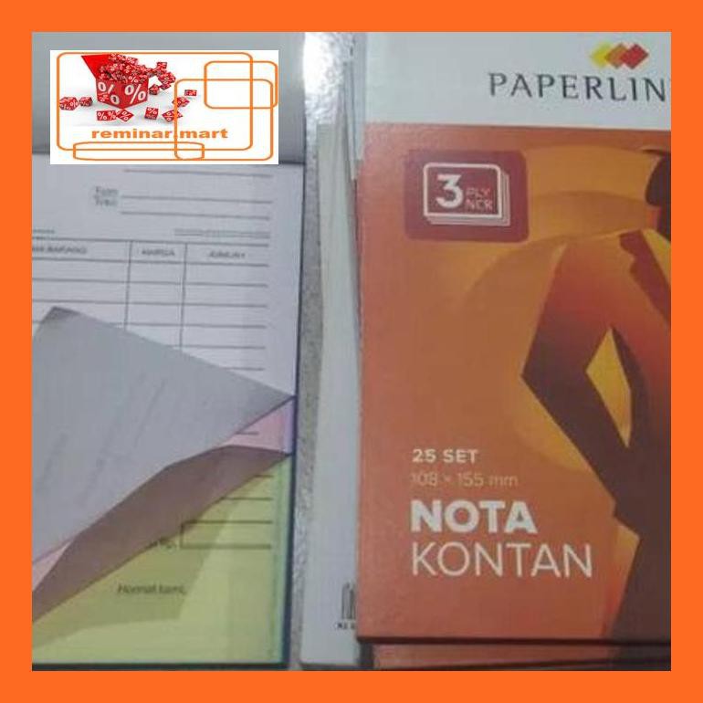 

474Srem Nota Kontan Kecil 3 Rangkap / 3 Ply Ncr Paperline Repjd80E
