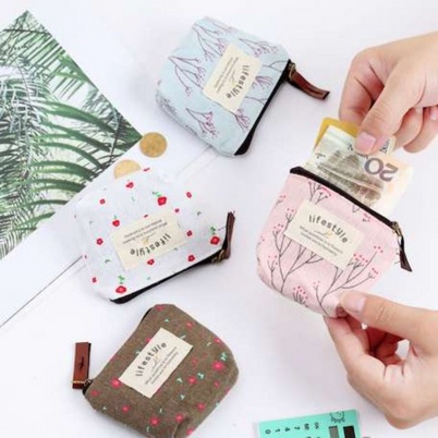 Dompet kain wanita Mini Koin Motif