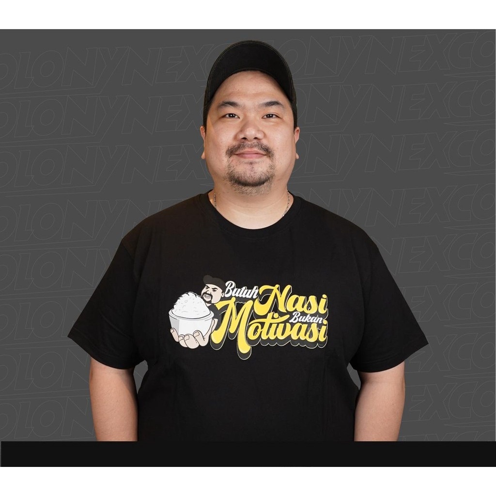 Kaos Premium Unisex Cotton Combed 30s - Butuh Nasi, Bukan Motivasi - Nexcolony Nexcarlos