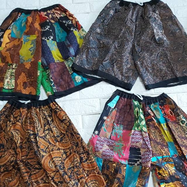 CELANA PENDEK PERCA BATIK ALL SIZE DEWASA COWOK CEWEK