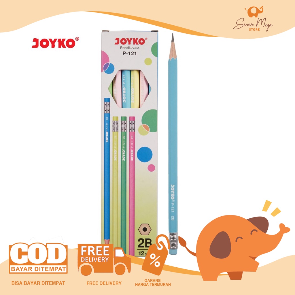 

DIJUAL LUSINAN Joyko Pensil 2B P - 121 Pastel Murah Berkualitas