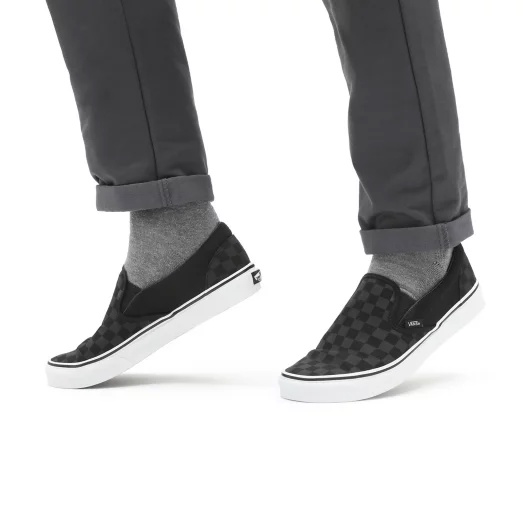 SALE DISKON! V4NS SLIP ON CHECKERBOARD BLACK/BLACK CLASSIC 100% ORIGINAL BNIB