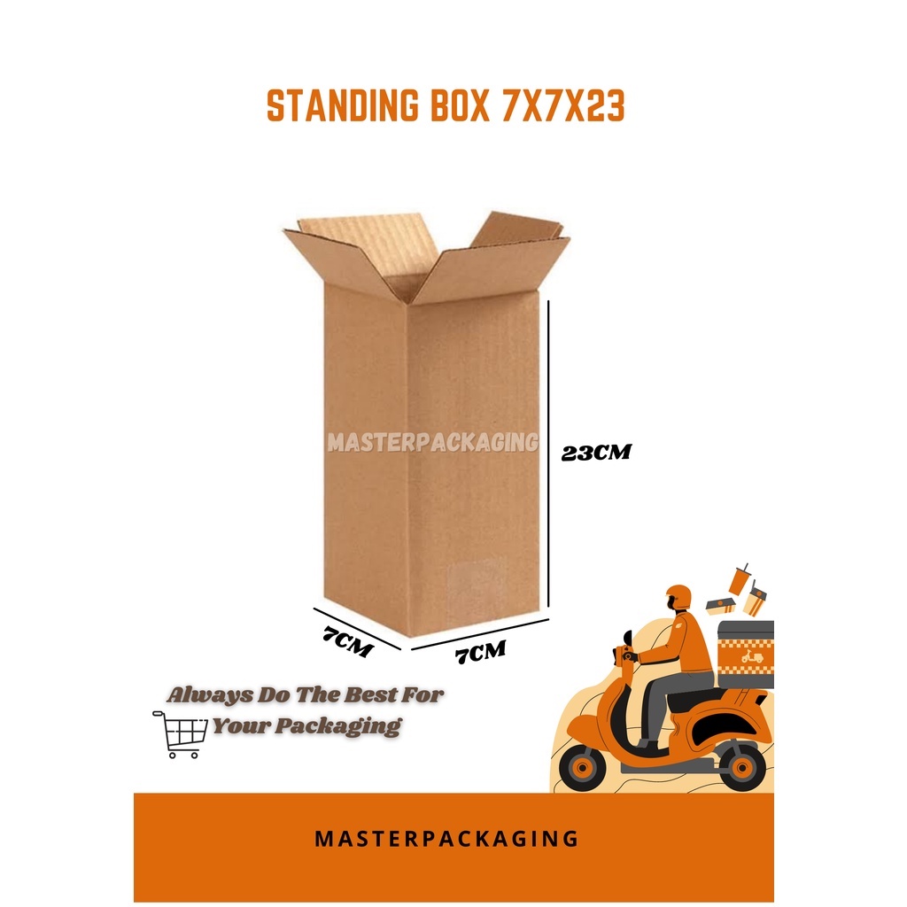 

Kardus/Dus/Box Botol Standing Box 7x7x23cm Baru Polos