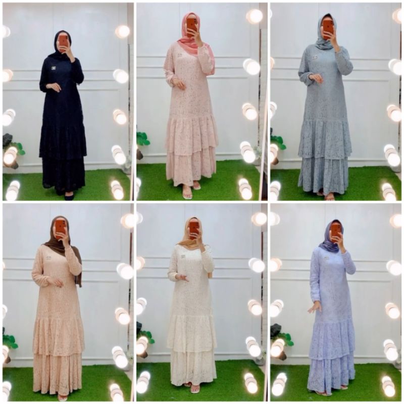 GAMIS MALAYSIA BROKAT FRANCISS LD 100// 110CM