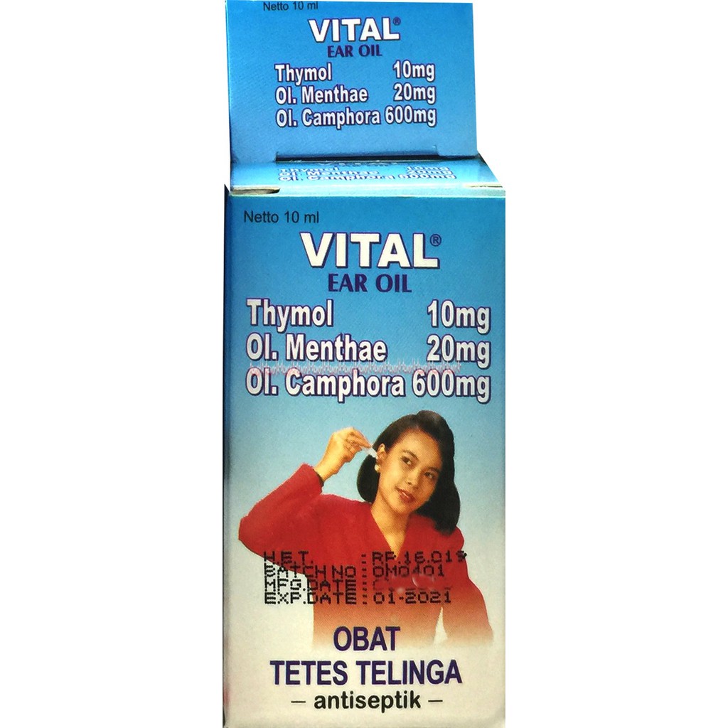 Vital Ear Oil Vital 10ml Pembersih Obat tetes Telinga Antiseptik Earing Vitalear Vitall Ear Drop