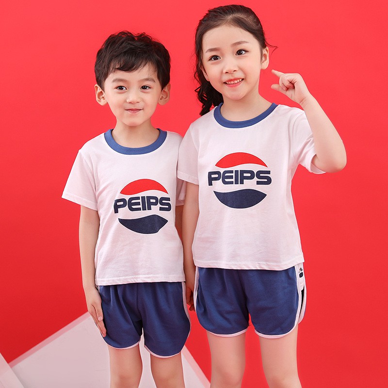 3-10thn | Setelan Tshirt + Celana (1 set) Anak Laki-laki Perempuan Pakaian piyamakid Kaos Bayi K