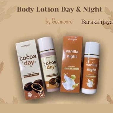 GEAMOORE BODY LOTION WITH VIT E &amp; COLLAGEN DAY &amp; NIGHT BPOM APPROVED