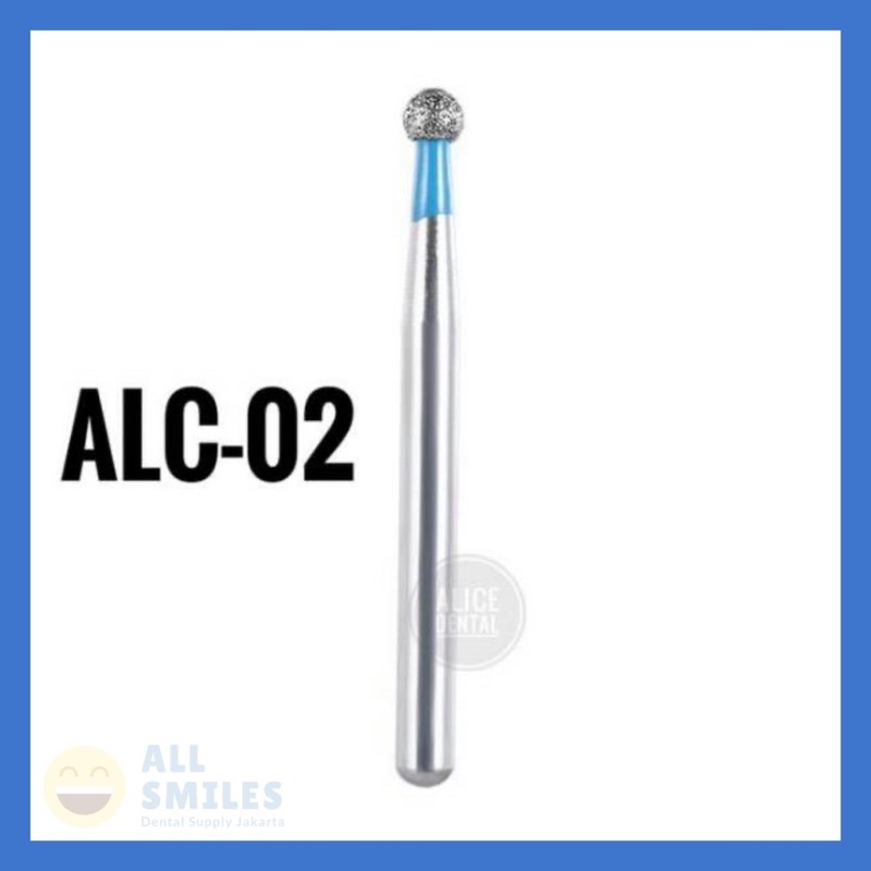 Dental diamond bur bulat / round bur high speed / highspeed bur pita biru preparasi gigi