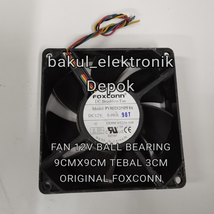 FAN 12V 9CM 0.6A FOXCONN