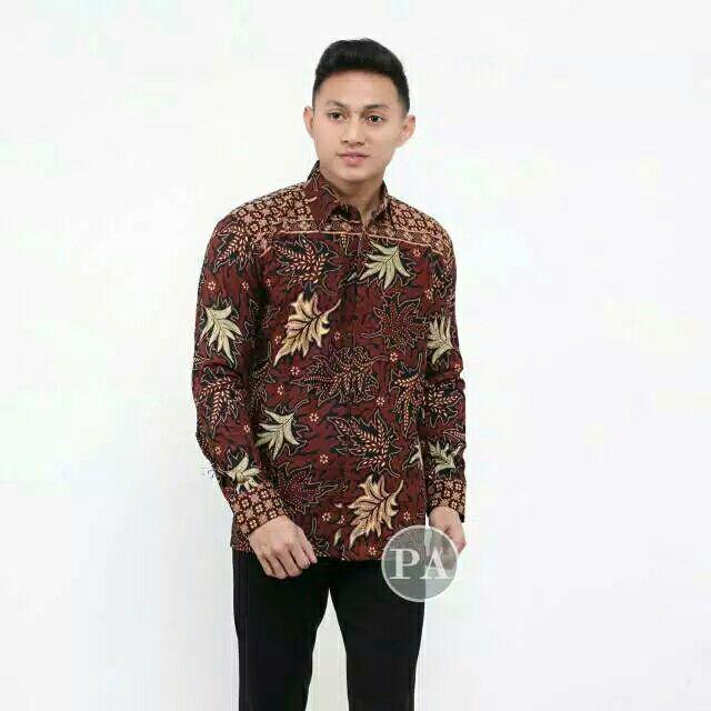 Kemeja Batik Lengan Panjang Batik  Danabrata Pria Motif Songket Hijau Kode 031 M L Xl Xxl Regular