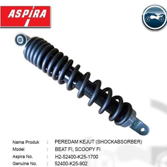 Shockbreaker Aspira untuk motor Beat F1 /Beat/Scoopy F1/Scoopy F1 new/ Beat Street/Beat Pop/Spacy F1