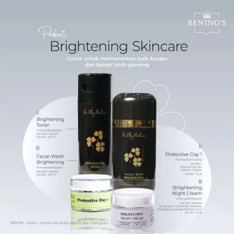 Bening's Brightening Skincare | Paketan Pencerah dan Glowing