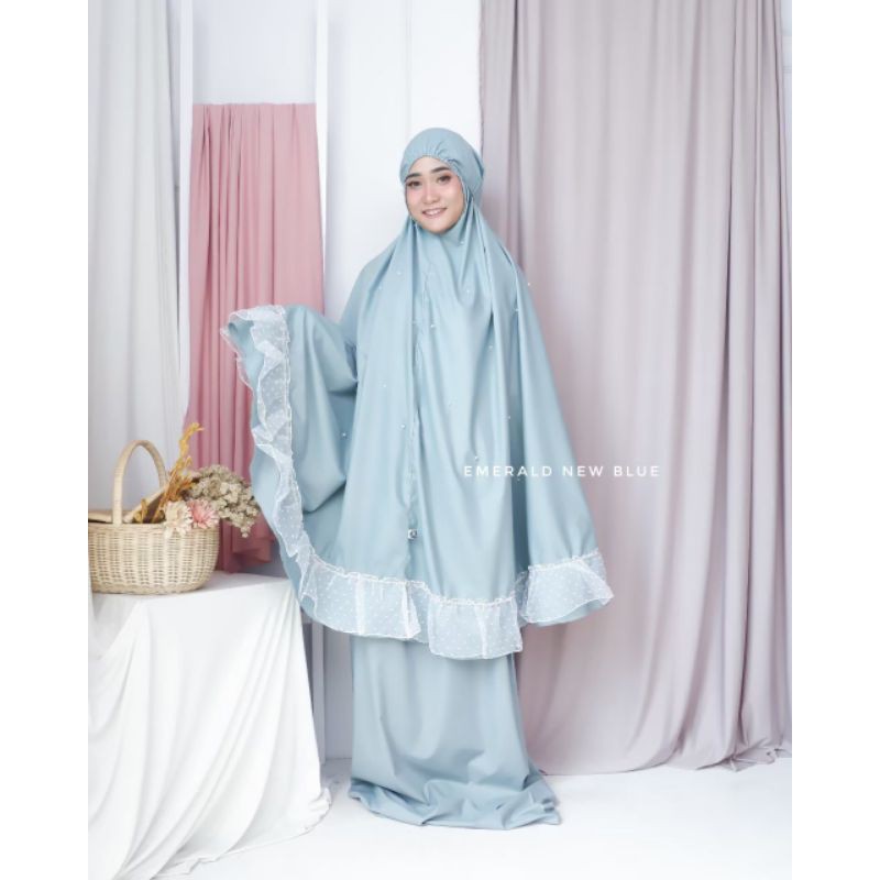 Mukena Pearl Mukena Emerald Blue Mint
