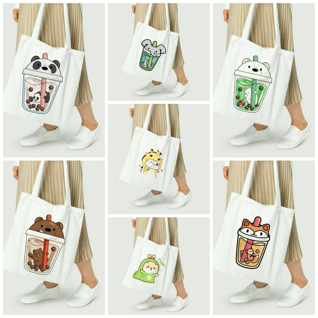 TOTE BAG KANVAS / TOTE BAG WANITA / TOTE BAG BOBA