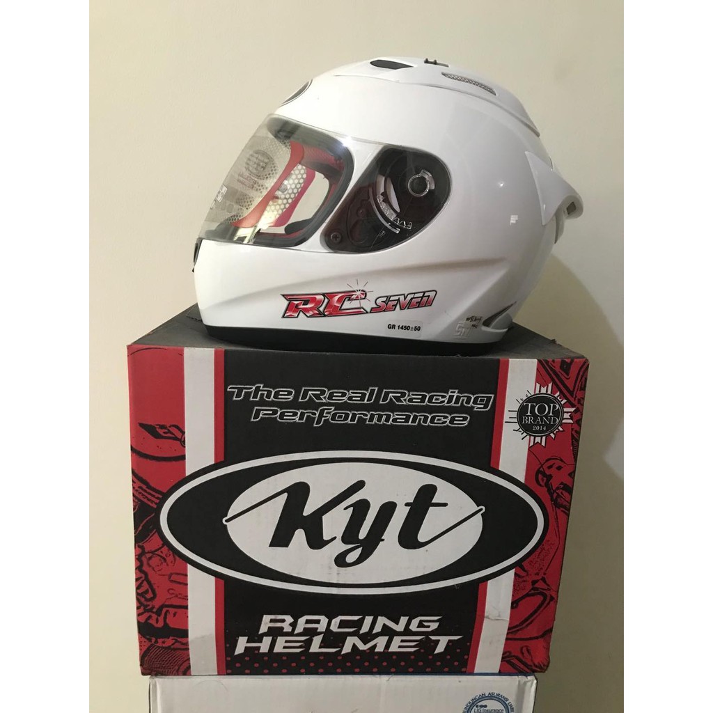 Helm KYT RC Seven Putih Solid Clear White RC-7 RC7