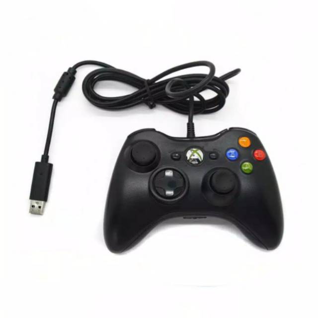 Stik Stick Xbox 360 Wired kabel Hitam