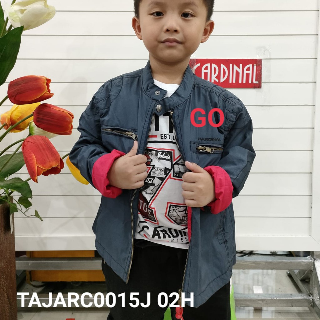 gos JPA CARDINAL KIDS JAKET PARASUT Cowok Jaket Anak Bolak Balik Jaket Casual Anak Laki Laki