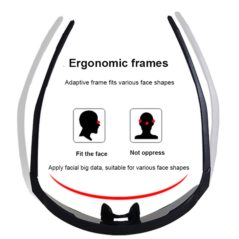 S2 Kacamata Hitam Uv400 Pria Dengan 3 Lensa Untuk Olahraga / Bersepeda