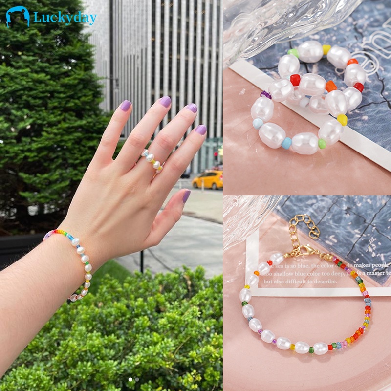 YEEZII Bohemian Fashion Personality Beaded Bracelet Macaron for Women Accessories Gift