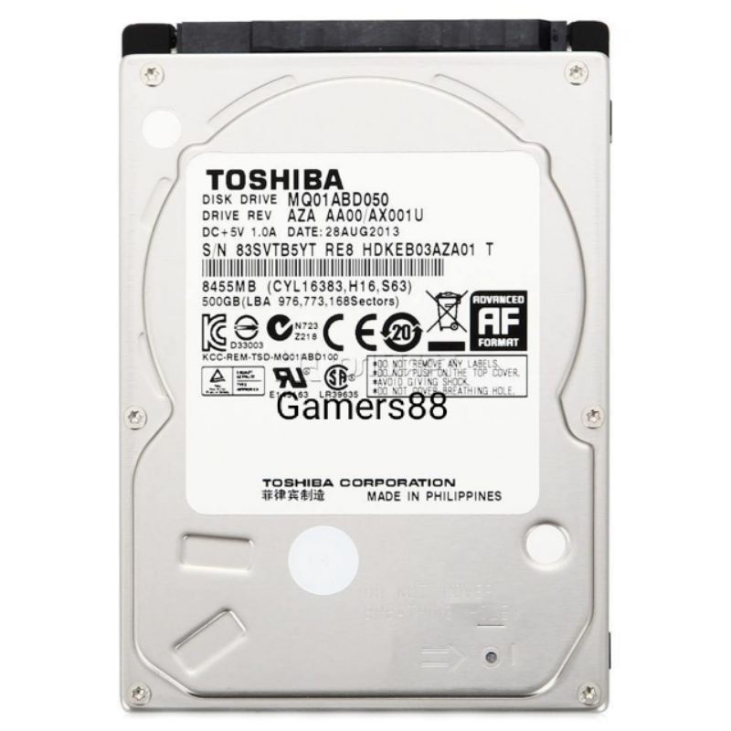 HDD Hardisk 500GB Toshiba Laptop 2.5&quot; Harddisk Slim Hard disk Notebook