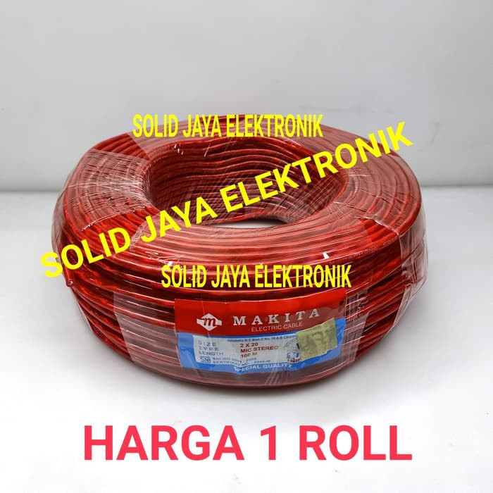 KABEL MIC STEREO MAKITA L2T-2S KABEL MICROPHONE TEMBAGA KABEL AUDIO ISI 3 ELEKTRONIK HARGA 1 ROLL