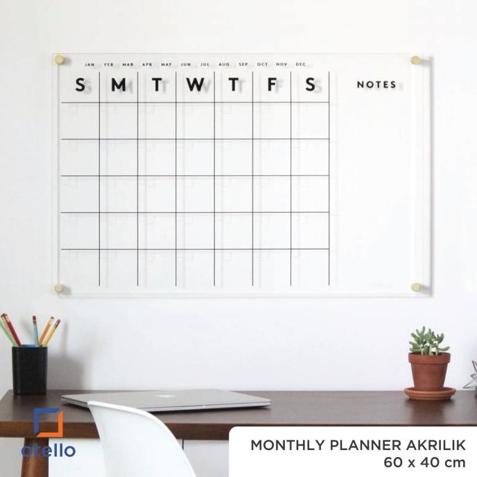 

Monthly Planner Akrilik | Wall Planner Dinding | Schedule Board Jadwal