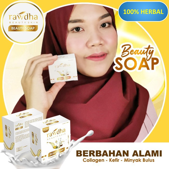 ®QL® Rawdha Sabun Wajah Cepat Glowing | Sabun Collagen Untuk Tutup Pori