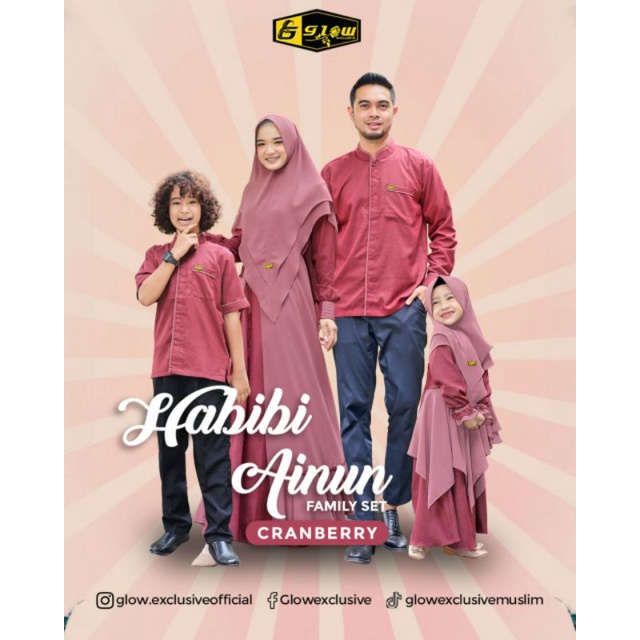 Family Set By Glow Exclusive Gamis Anak Girl Perempuan Famset Habibi Ainun