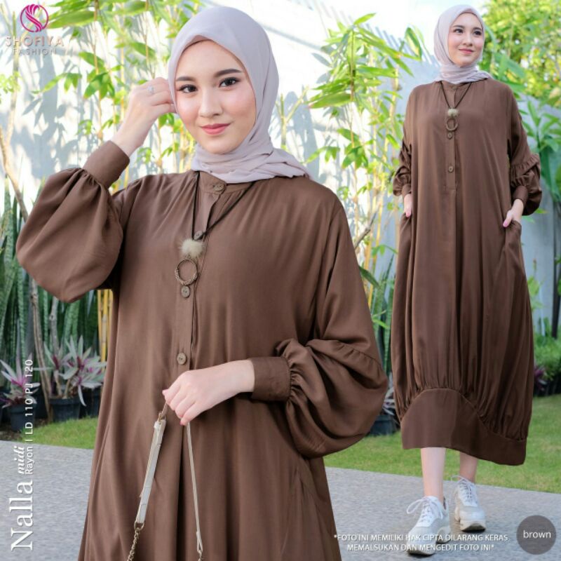 NALLA,AYANA  Midi Dress Ori by Shofiya