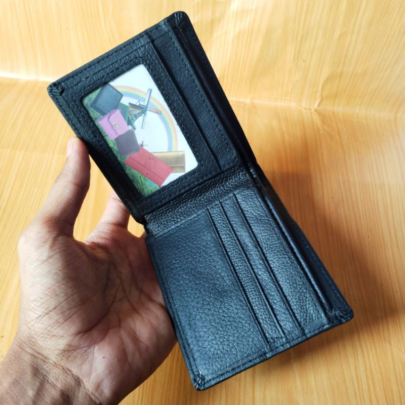 Dompet Lipat Pria Kulit Sapi Asli/dompet Kulit Impor #Lc06