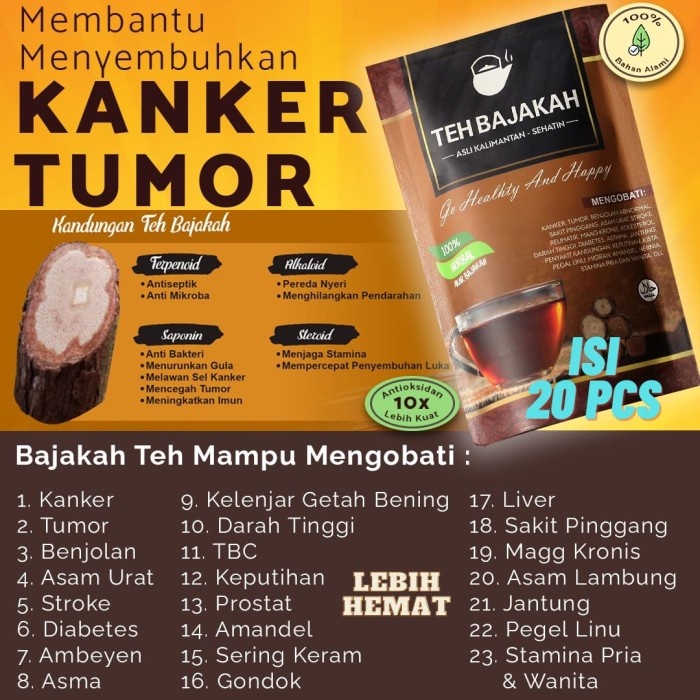 

Teh Bajakah Sehatin Asli Kalimantan Kualitas TERBAIK 100% Herbal Mengatasi Tumor, Kanker, Benjolan