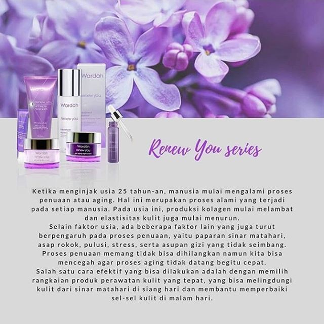 ⭐BAGUS⭐ WARDAH RENEW YOU ANTI AGING SERIES | Facial Wash / Serum / Day / Night Cream