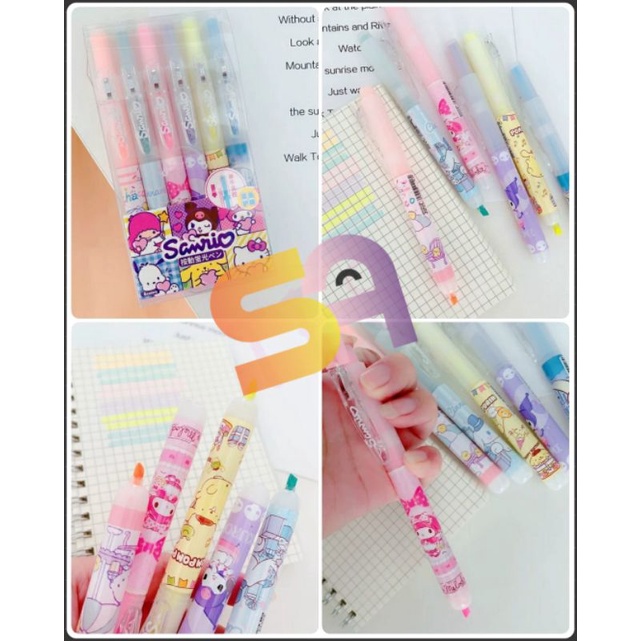

STABILLO/HIGHLIGHTERS CETEK SANRIO ISI 6 KUROMI CINNAMONROLL MYMELODY POMPURIN