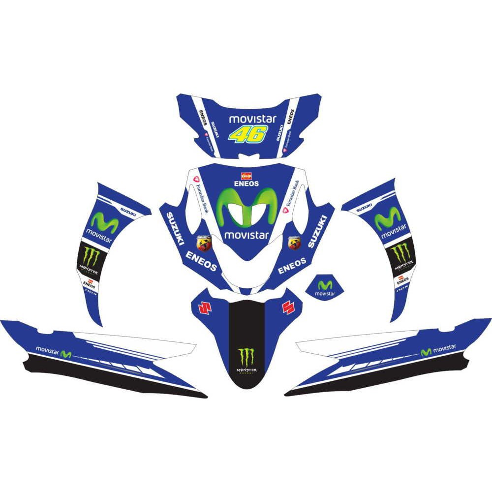 Modifikasi Stiker Suzuki Nex Movistar Spec B Shopee Indonesia
