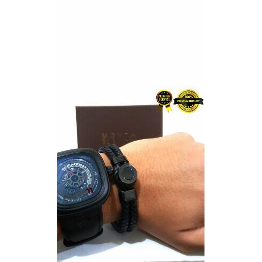 Premium Bracelet Gelang Kulit Montblanc Branded Import   Aksesories Jam Tangan Montblanc Locked Kul