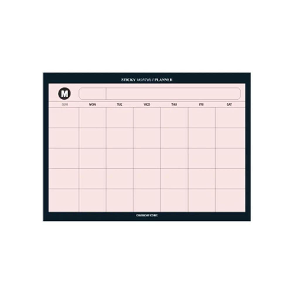 [Elegan] Desktop Jadwal Buku Kreatif Efisiensi Kerja Ringkasan Plan Memo Pad Perlengkapan Kantor Bantalan Tulis Rencana Bulan NoteBook