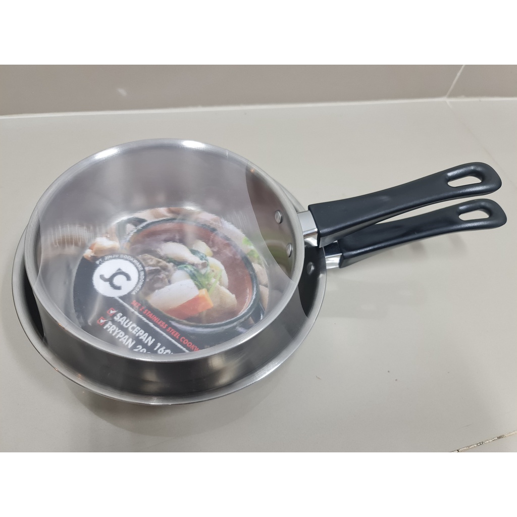 Set Frypan 20cm & Saucepan 16cm JC Cookware Panci dan Penggorengan Murah