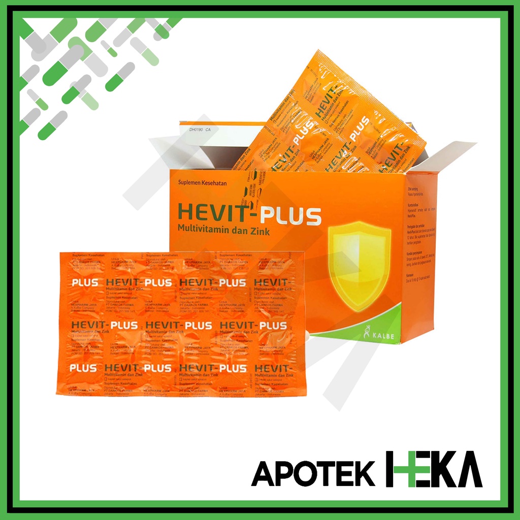 Hevit Plus Box isi 10x10 Tablet - Multivitamin dan Zinc Daya Tahan (SEMARANG)